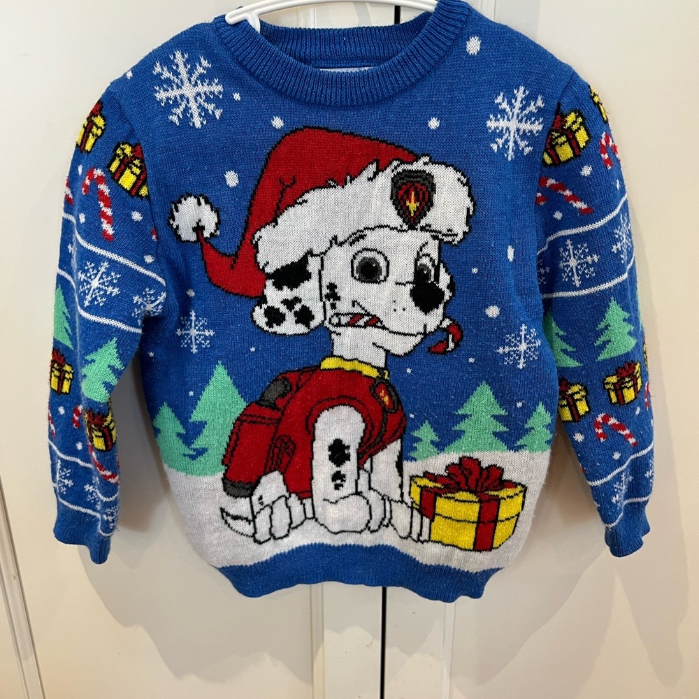 Paw patrol Blue Christmas Sweater 3t